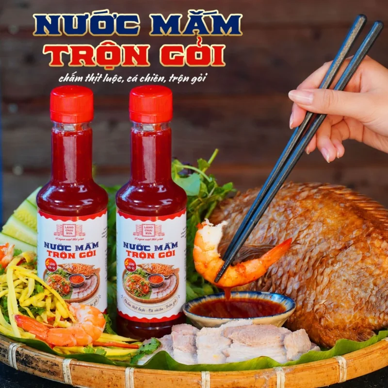 Combo 2 Chai Nước Mắm Trộn Gỏi Làng Chài Xưa 320g Pha Sẵn 6 Loại Gia Vị Chấm Thịt Luộc, Cá Chiên - ảnh sản phẩm