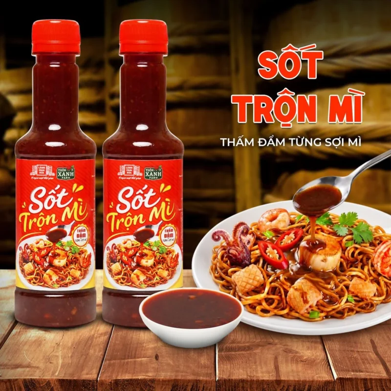 [Combo 2 chai 300g] Sốt Trộn Mì Làng Chài Xưa - Thấm đẩm từng sợi mì - Trộn là ngon ăn là dính - ảnh sản phẩm