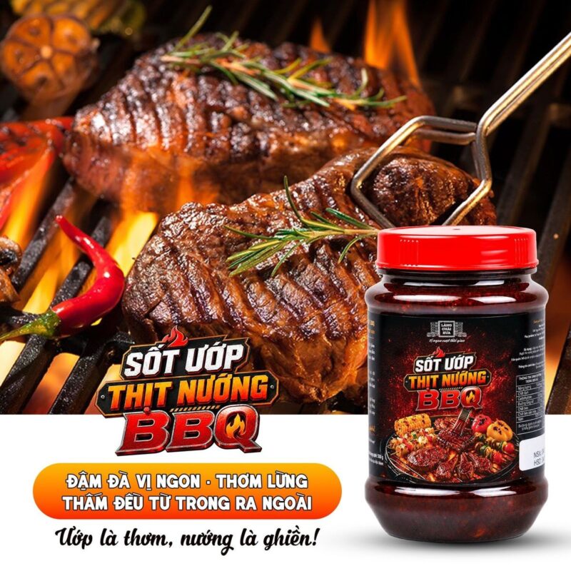 [Hủ 260g] Sốt Ướp Thịt Nướng BBQ Làng Chài Xưa - Ướp thấm vị, nướng thơm ngon - Ảnh 13
