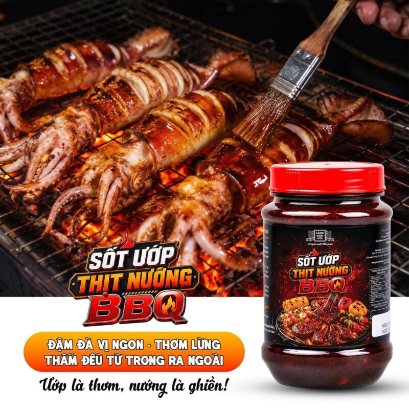 [Hủ 260g] Sốt Ướp Thịt Nướng BBQ Làng Chài Xưa - Ướp thấm vị, nướng thơm ngon - Ảnh 15