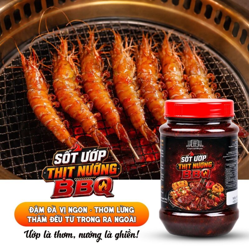 [Hủ 260g] Sốt Ướp Thịt Nướng BBQ Làng Chài Xưa - Ướp thấm vị, nướng thơm ngon - Ảnh 9