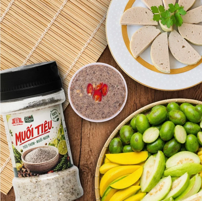 [Hủ 100g] Muối tiêu Làng Chài Xưa - Muối ngon tiêu thơm - Chấm với chả lụa, trứng, hải sản - ảnh sản phẩm