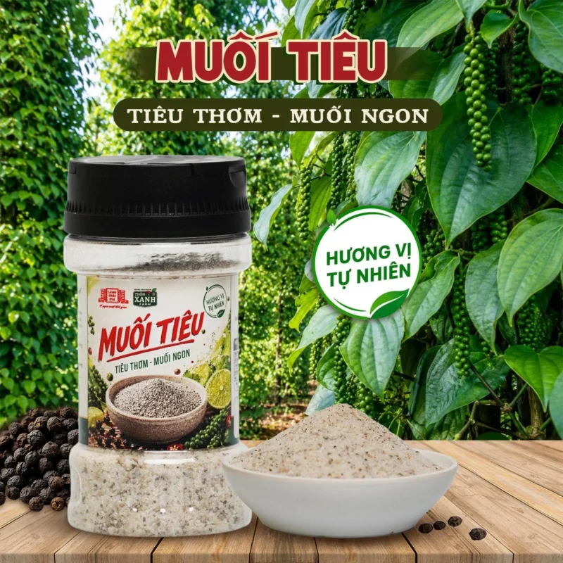 [Hủ 100g] Muối tiêu Làng Chài Xưa - Muối ngon tiêu thơm - Chấm với chả lụa, trứng, hải sản - ảnh sản phẩm