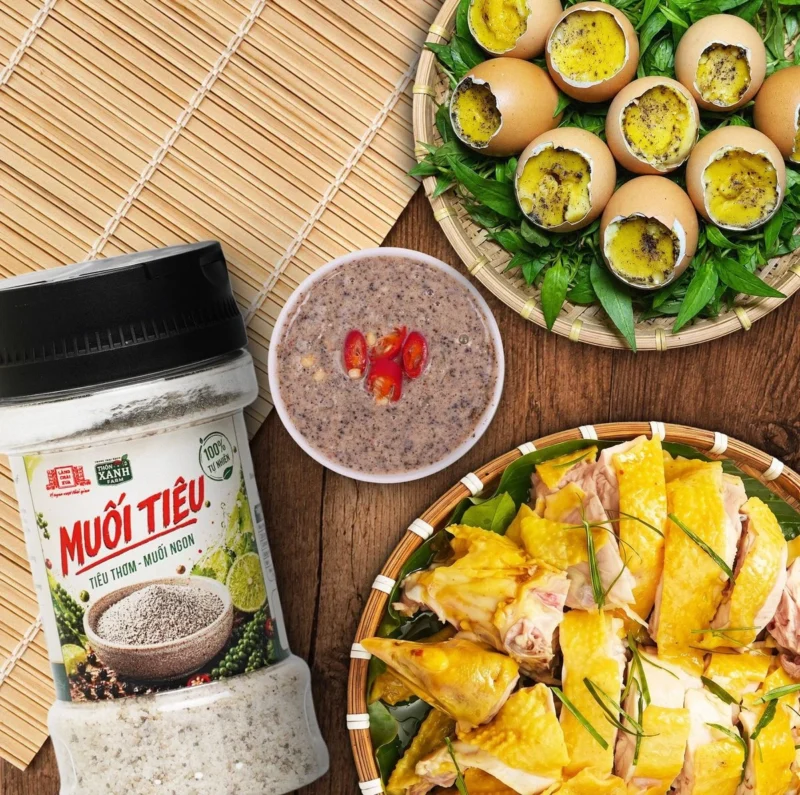 [Hủ 100g] Muối tiêu Làng Chài Xưa - Muối ngon tiêu thơm - Chấm với chả lụa, trứng, hải sản - ảnh sản phẩm