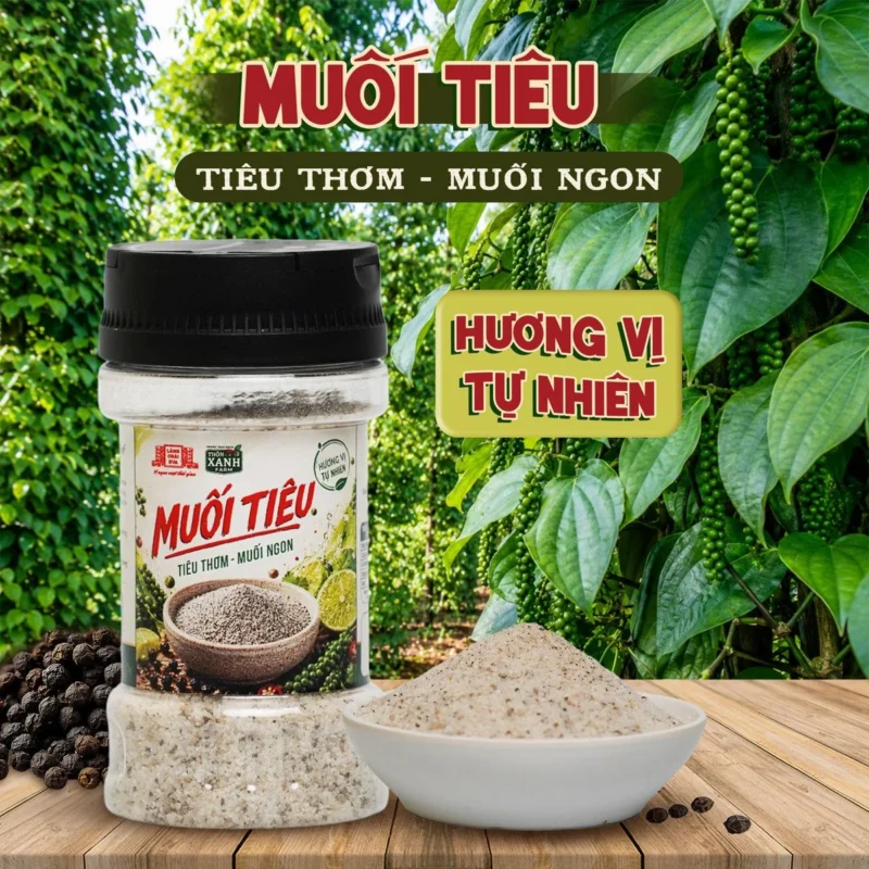 [Combo 3 hủ 100g] Muối tiêu Làng Chài Xưa - Muối ngon tiêu thơm - Chấm với chả lụa, trứng, hải sản - ảnh sản phẩm