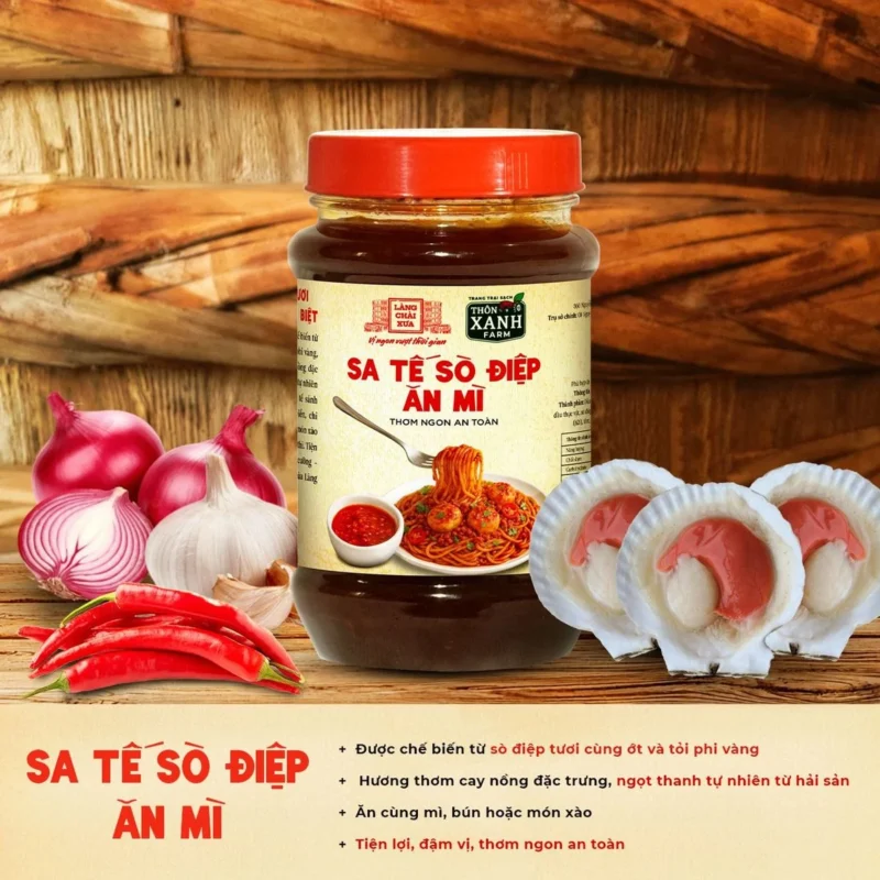 [Combo 2 món] Ớt rim 140g và Sốt sa tế sò điệp 260g Làng Chài Xưa nguyên liệu tươi ăn mì rất ngon - ảnh sản phẩm