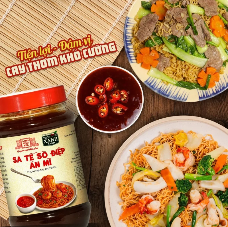 [Combo 2 món] Ớt rim 140g và Sốt sa tế sò điệp 260g Làng Chài Xưa nguyên liệu tươi ăn mì rất ngon - ảnh sản phẩm