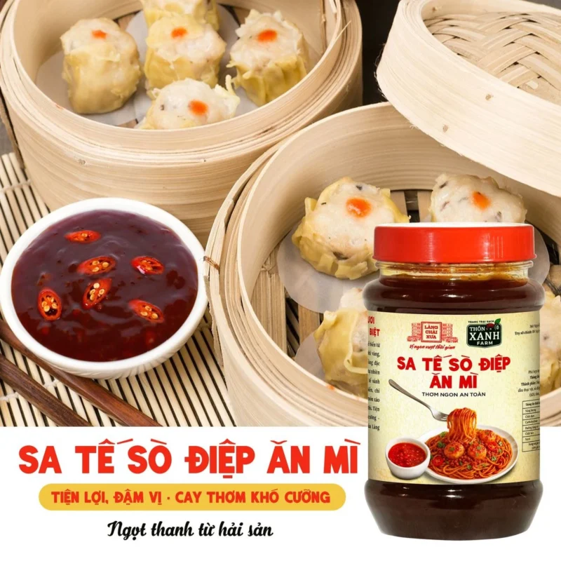 [Combo 2 món] Ớt rim 140g và Sốt sa tế sò điệp 260g Làng Chài Xưa nguyên liệu tươi ăn mì rất ngon - ảnh sản phẩm