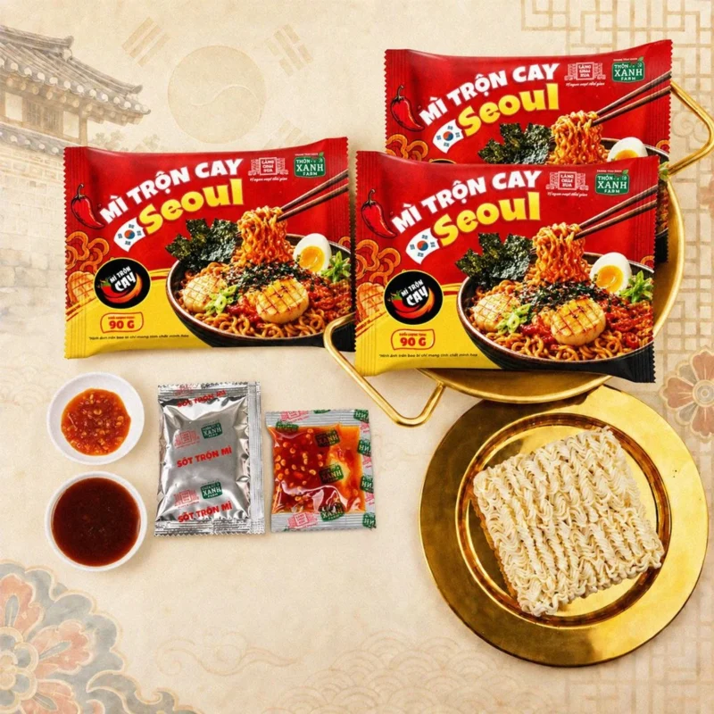 Mì Trộn Cay Seoul 90g- Thấm đậm từng sợi mì cay thơm bùng vị Làng Chài Xưa - ảnh sản phẩm