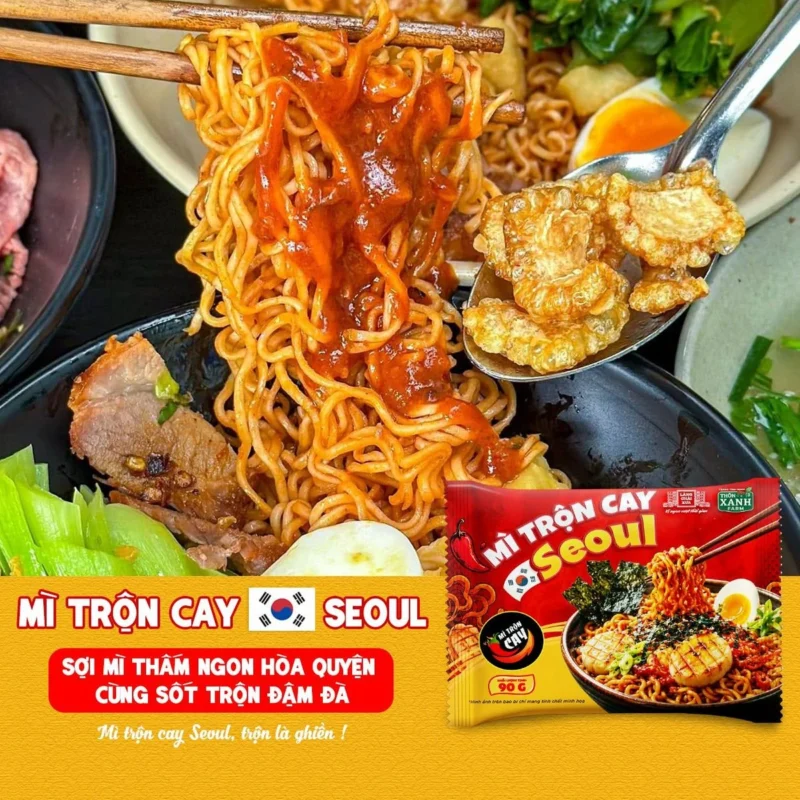 Mì Trộn Cay Seoul 90g- Thấm đậm từng sợi mì cay thơm bùng vị Làng Chài Xưa - ảnh sản phẩm