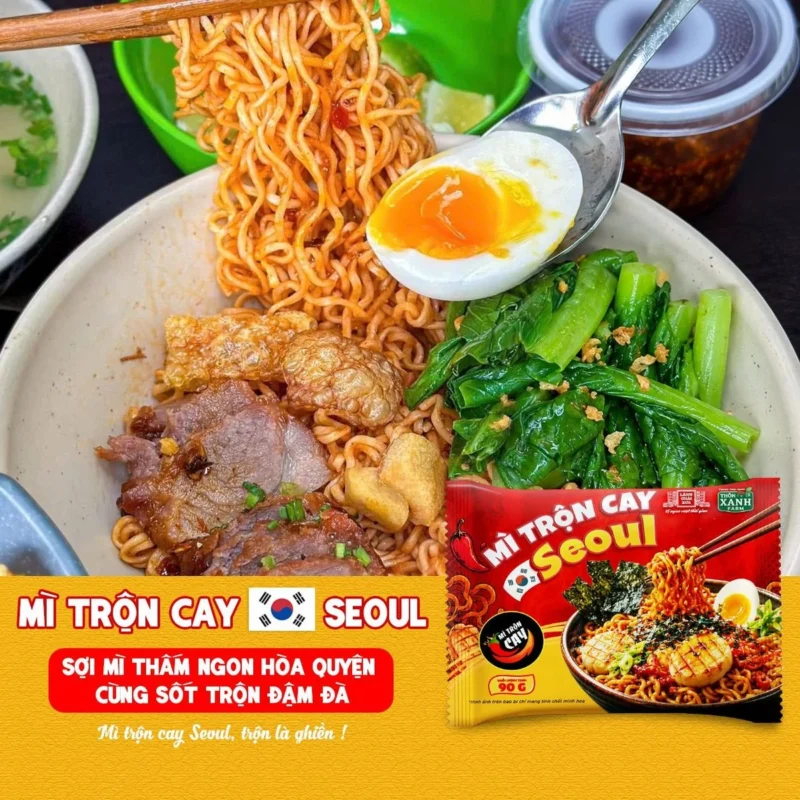 Mì Trộn Cay Seoul 90g- Thấm đậm từng sợi mì cay thơm bùng vị Làng Chài Xưa - ảnh sản phẩm