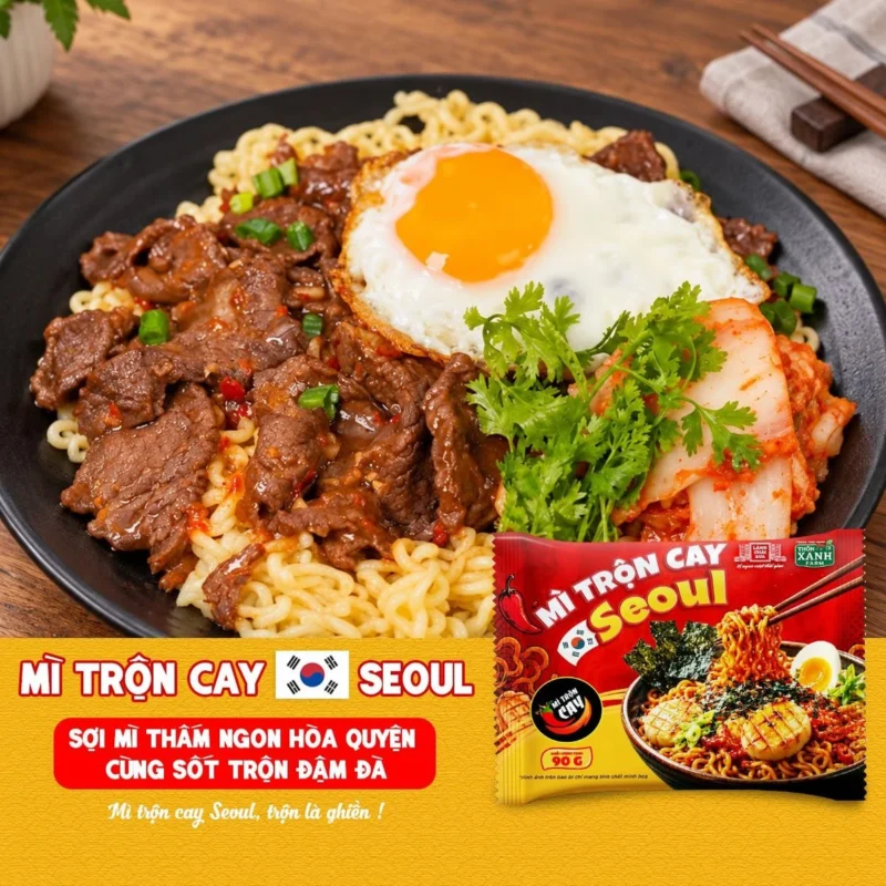 Mì Trộn Cay Seoul 90g- Thấm đậm từng sợi mì cay thơm bùng vị Làng Chài Xưa - ảnh sản phẩm