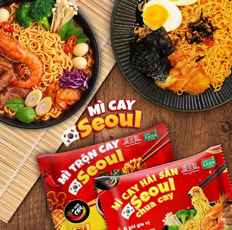 [Combo 3 Trộn Cay - 3 Nước] Mì Cay Seoul Vị Hải Sản Chua Cay - Gia vị từ Làng Chài Xưa - ảnh sản phẩm