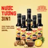 [Tặng nước tương Shiitake 125ml] Combo 6 chai Nước tương 3 trong 1 Làng Chài Xưa từ trái thơm nấm ngọt và đậu nành chai nhựa 250ml - ảnh sản phẩm
