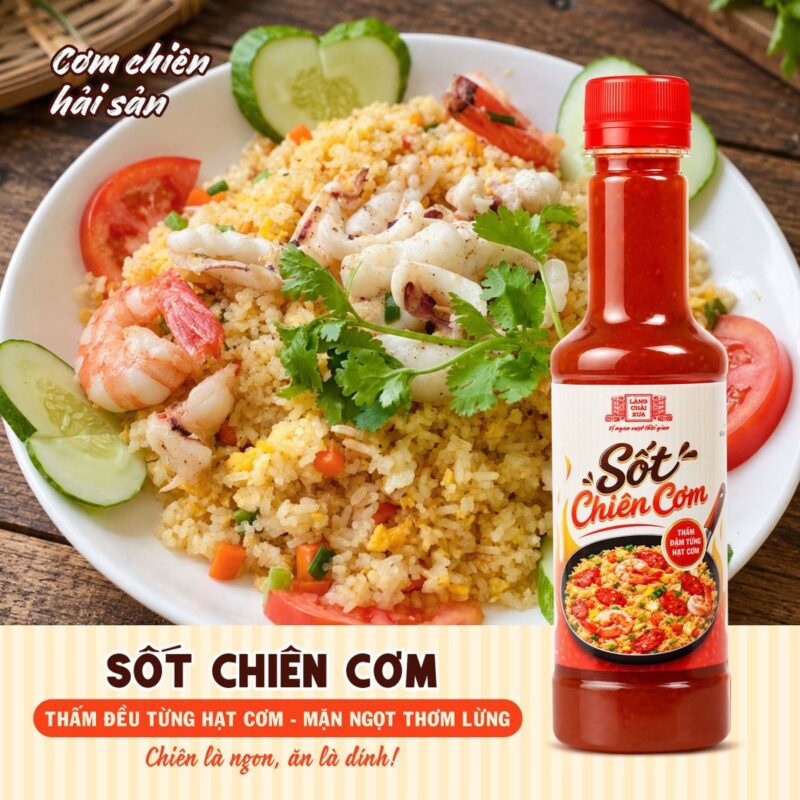 [1 chai] Sốt Chiên Cơm Làng Chài Xưa 320g - Thấm đậm từng hạt cơm đậm đà thơm ngon - Ảnh 9