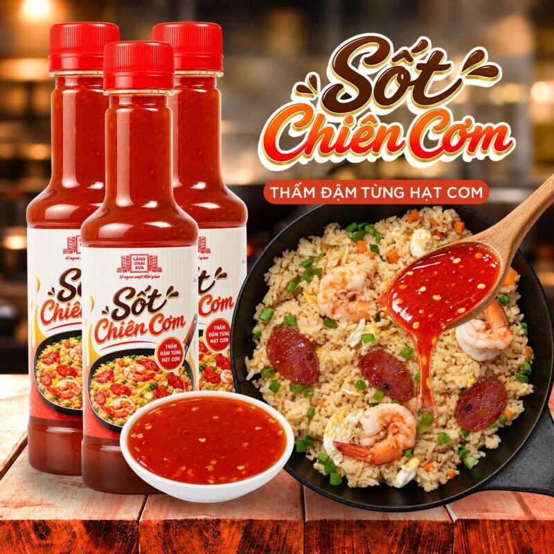[Combo 3 chai] Sốt Chiên Cơm Làng Chài Xưa 320g - Thấm đậm từng hạt cơm đậm đà thơm ngon