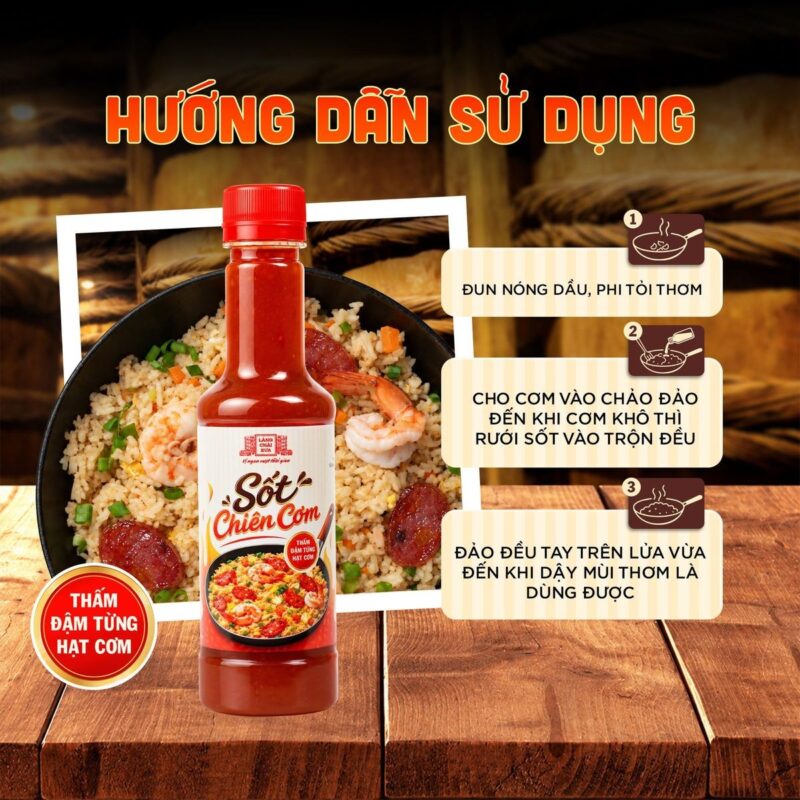 [Combo 3 chai] Sốt Chiên Cơm Làng Chài Xưa 320g - Thấm đậm từng hạt cơm đậm đà thơm ngon - Ảnh 4