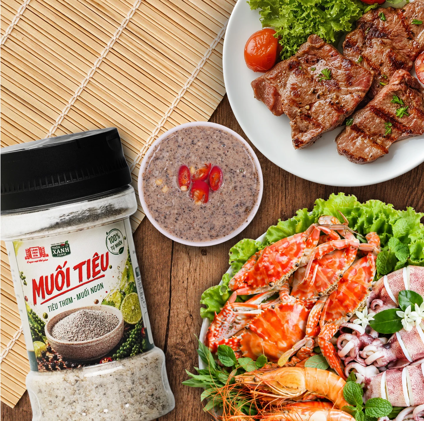 Muối Tiêu Làng Chài Xưa Hũ 100g