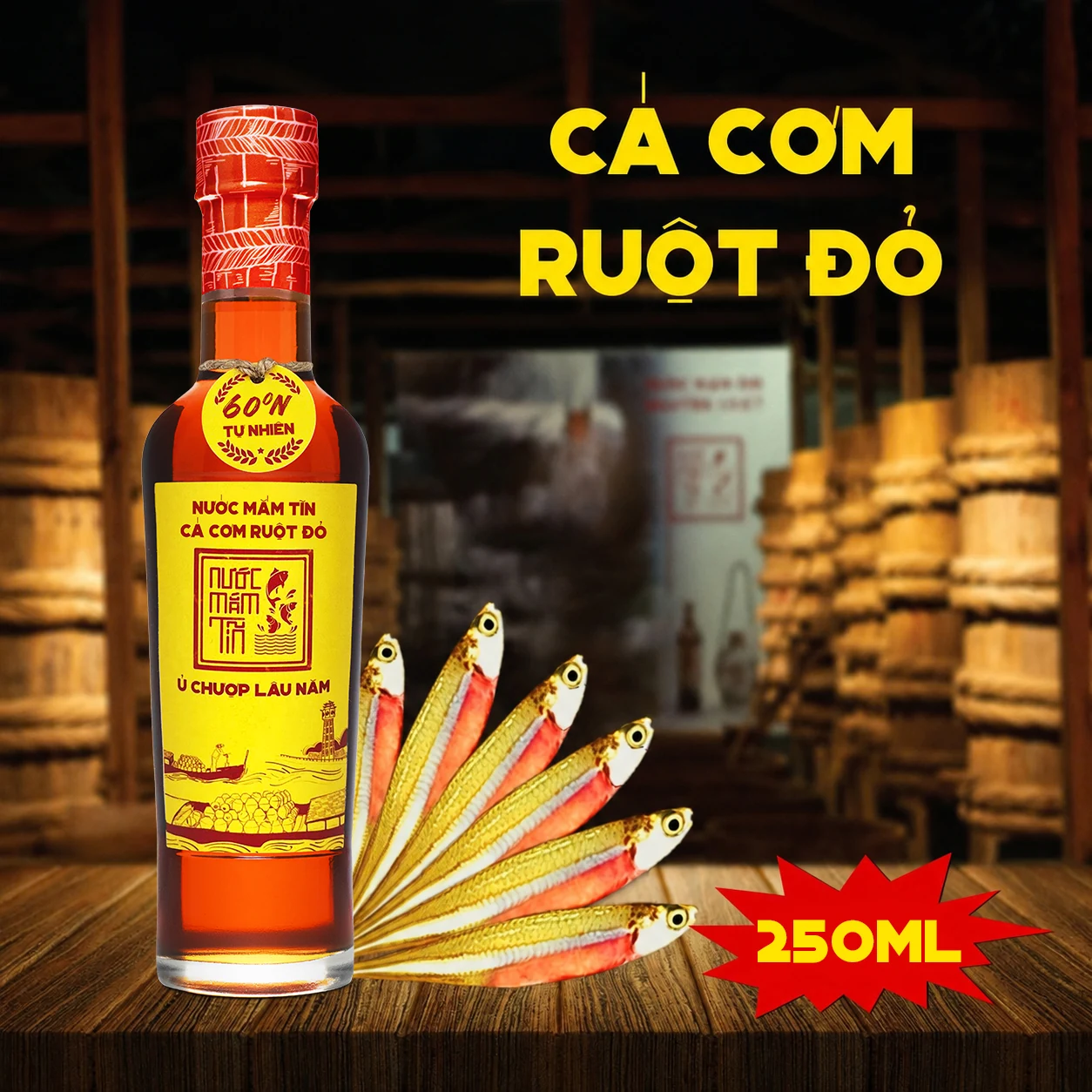 Cặp 2 Chai Thủy Tinh - Nước Mắm Tĩn Cá Cơm Ruột Đỏ Độ Đạm 60N 250ml 20 Cặp 2 Chai Thủy Tinh - Nước Mắm Tĩn Cá Cơm Ruột Đỏ Độ Đạm 60N 250ml
