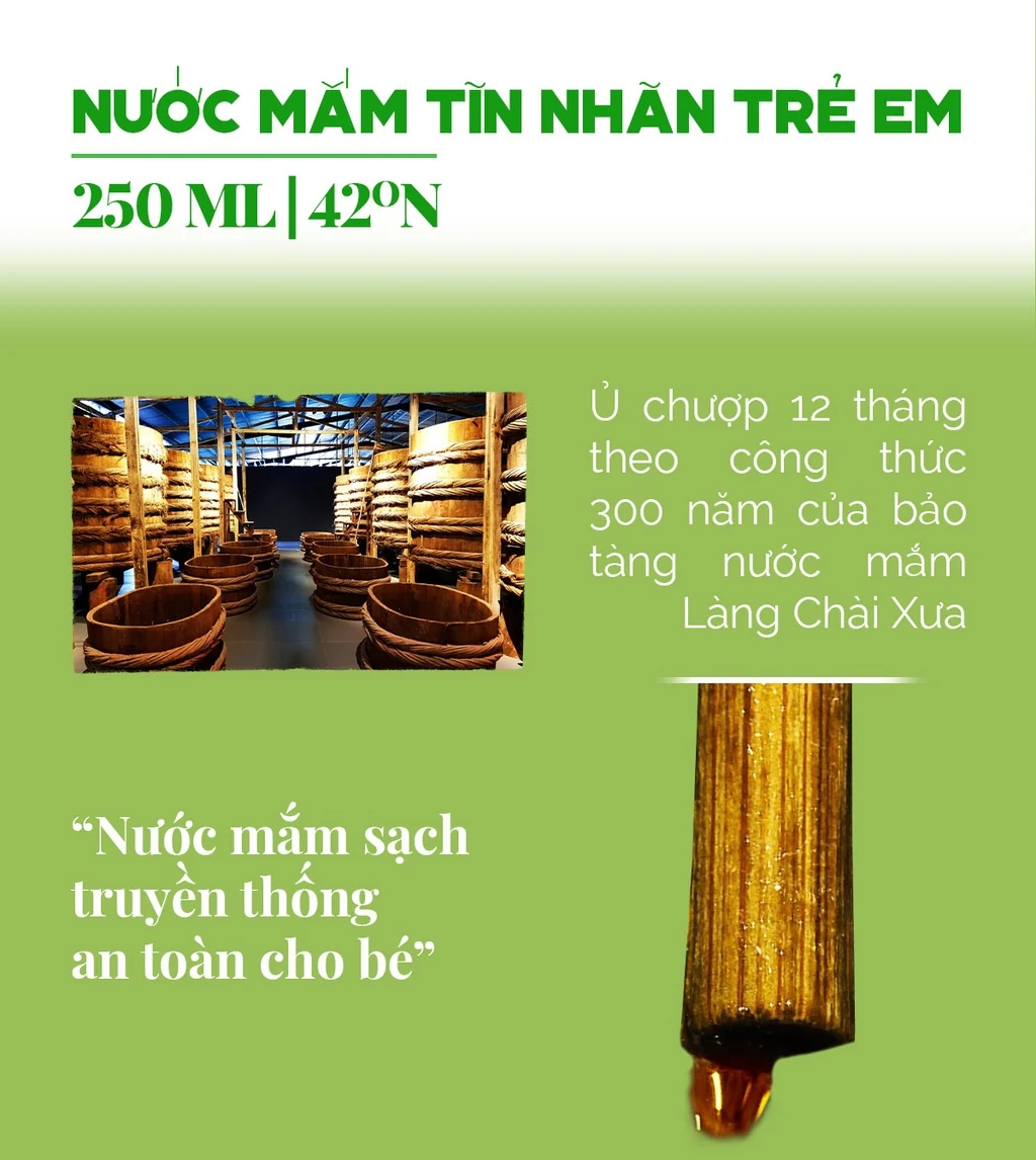 Nước mắm tĩn trẻ em cho bé ăn dặm độ đạm 42N - 250ml