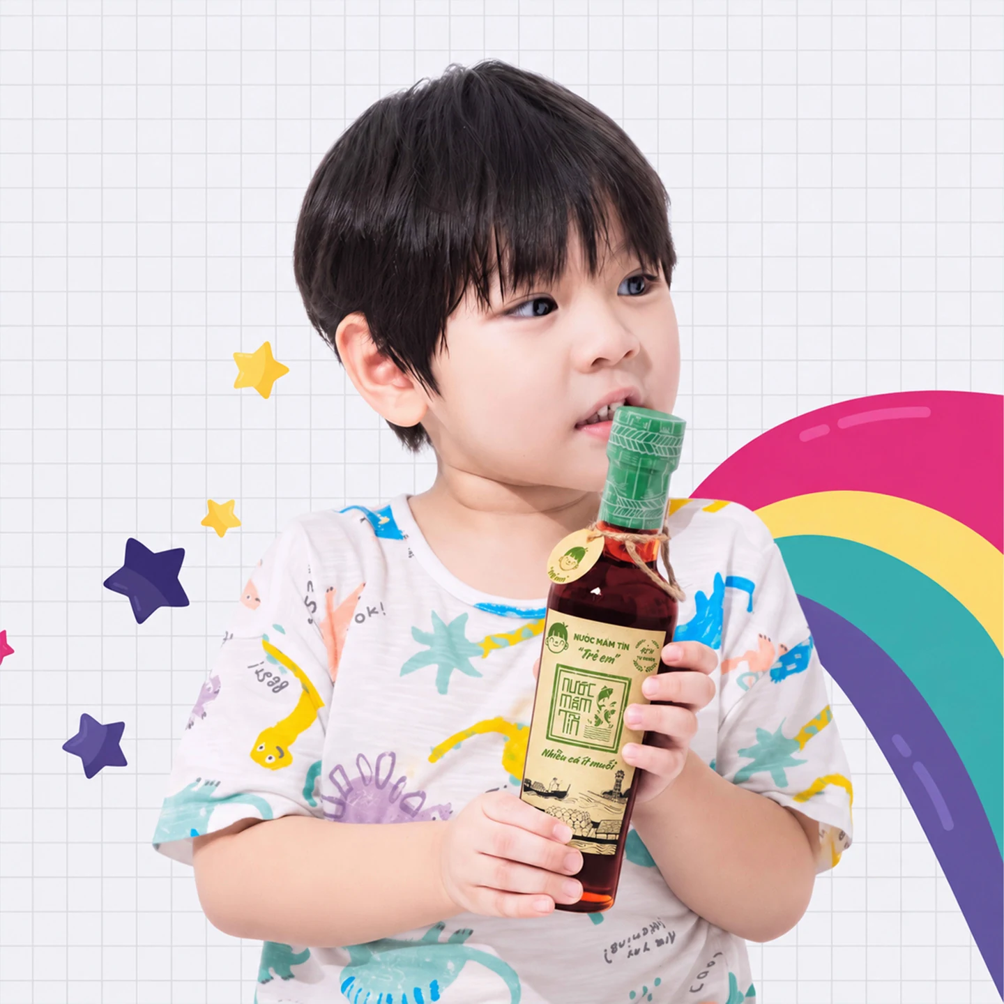 Nước mắm tĩn trẻ em cho bé ăn dặm độ đạm 42N - 250ml