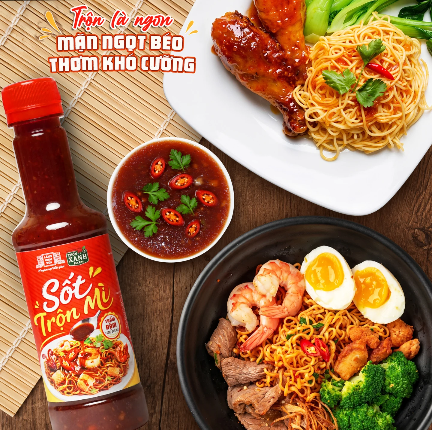 Combo 2 Chai Sốt Trộn Mì Làng Chài Xưa 300g