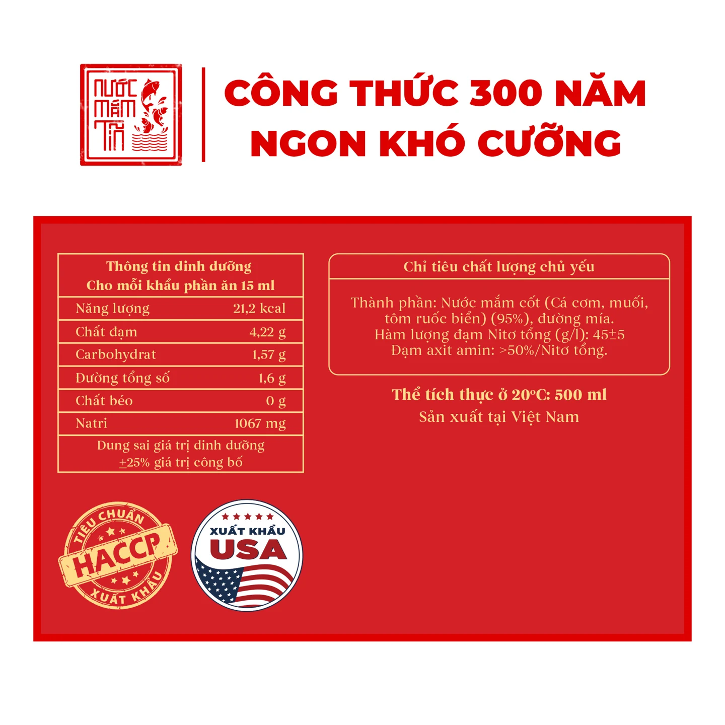 Nước mắm tôm biển hồng ngọc đại dương độ đạm 45N 500ml - Làng chài xưa