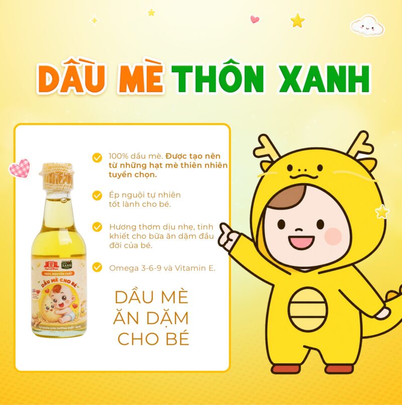 loc 4 chai 60ml dau me dinh duong thon xanh farm ep nguoi tu nhien cho be an dam lang chai xua 6