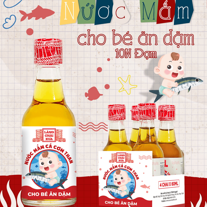 Alternative view of [Lốc 4 chai] Nước mắm cá cơm than an toàn cho bé ăn dặm 60ml/chai