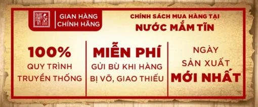 Chính sách mua hàng tại Nước Mắm Tĩn