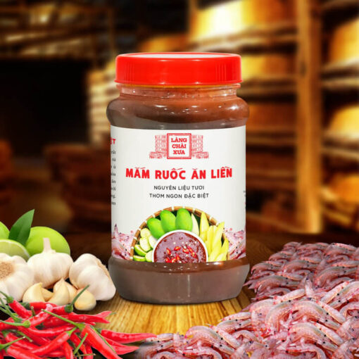 Mắm ruốc tỏi ớt ăn liền (ăn thấy me tươi có hột chua chua rất ngon) nguyên liệu tươi thơm ngon đặc biệt Làng Chài Xưa 260G - Ảnh 4