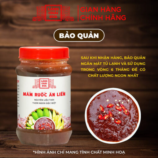 Mắm ruốc tỏi ớt ăn liền (ăn thấy me tươi có hột chua chua rất ngon) nguyên liệu tươi thơm ngon đặc biệt Làng Chài Xưa 260G - Ảnh 6