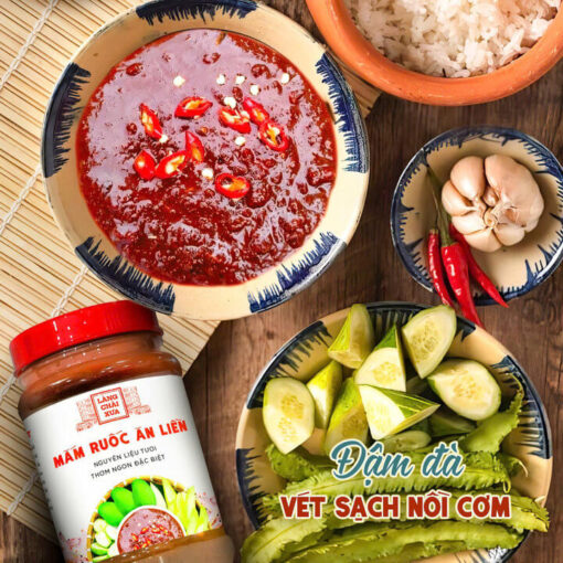 Mắm ruốc tỏi ớt ăn liền (ăn thấy me tươi có hột chua chua rất ngon) nguyên liệu tươi thơm ngon đặc biệt Làng Chài Xưa 260G - Ảnh 8