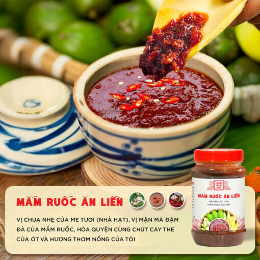 Mắm ruốc tỏi ớt ăn liền (ăn thấy me tươi có hột chua chua rất ngon) nguyên liệu tươi thơm ngon đặc biệt Làng Chài Xưa 260G - Ảnh 7