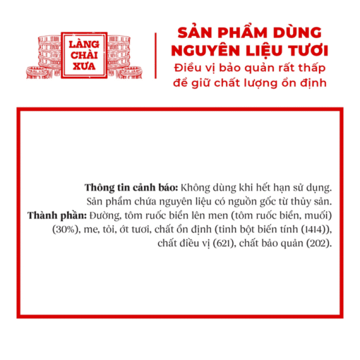 Mắm ruốc tỏi ớt ăn liền (ăn thấy me tươi có hột chua chua rất ngon) nguyên liệu tươi thơm ngon đặc biệt Làng Chài Xưa 260G - Ảnh 3