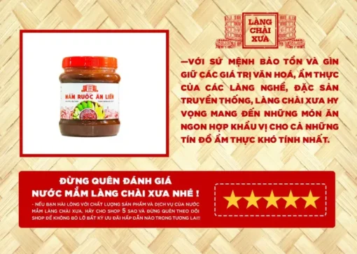Mắm ruốc tỏi ớt ăn liền (ăn thấy me tươi có hột chua chua rất ngon) nguyên liệu tươi thơm ngon đặc biệt Làng Chài Xưa 400G - Hình ảnh 8