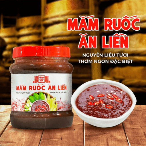 Mắm ruốc tỏi ớt ăn liền (ăn thấy me tươi có hột chua chua rất ngon) nguyên liệu tươi thơm ngon đặc biệt Làng Chài Xưa 400G - Hình ảnh 2