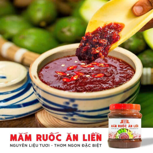 Mắm ruốc tỏi ớt ăn liền (ăn thấy me tươi có hột chua chua rất ngon) nguyên liệu tươi thơm ngon đặc biệt Làng Chài Xưa 400G - Hình ảnh 5