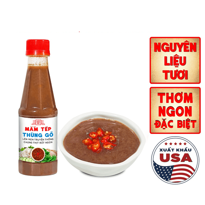 Mắm tép thùng gỗ Làng Chài Xưa