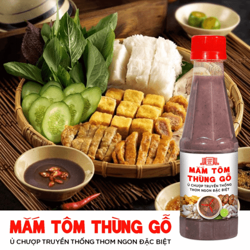 Mắm tôm thùng gỗ Làng Chài Xưa nguyên liệu tôm tép tươi thơm ngon đặc biệt chai 260G - Hình ảnh 5