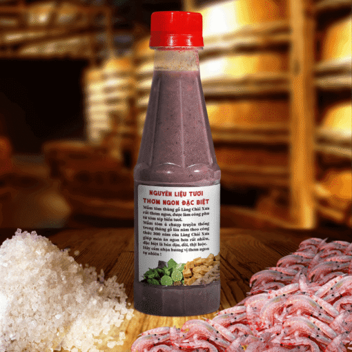 Mắm tôm thùng gỗ Làng Chài Xưa nguyên liệu tôm tép tươi thơm ngon đặc biệt chai 260G - Hình ảnh 4