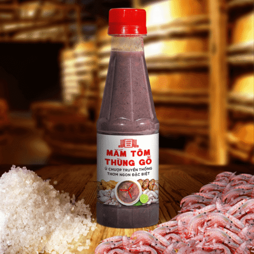 Mắm tôm thùng gỗ Làng Chài Xưa nguyên liệu tôm tép tươi thơm ngon đặc biệt chai 260G - Hình ảnh 3