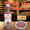 Mắm tôm thùng gỗ Làng Chài Xưa nguyên liệu tôm tép tươi thơm ngon đặc biệt chai 290G