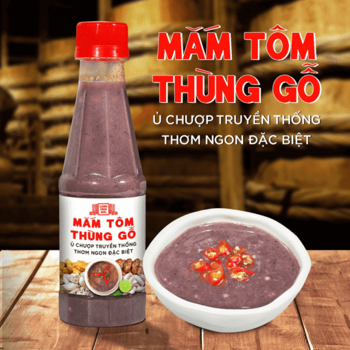 Mắm tôm thùng gỗ Làng Chài Xưa nguyên liệu tôm tép tươi thơm ngon đặc biệt chai 260G - Hình ảnh 7