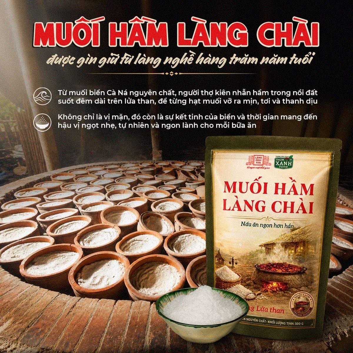 Muối Hầm Làng Chài Xưa Túi 500g 21 Muối Hầm Làng Chài Xưa Túi 500g