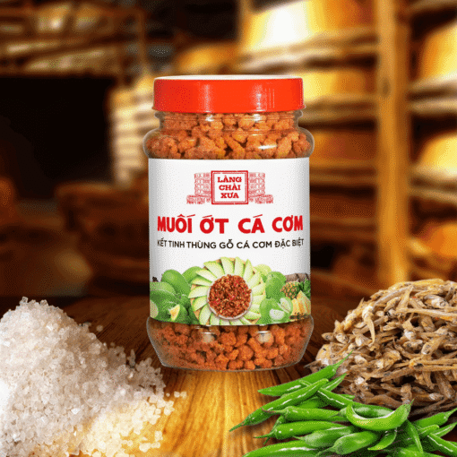 Muối ớt cá cơm Làng Chài Xưa Kết tinh thùng gỗ, cá cơm đặc biệt thơm ngon hũ 180g - Hình ảnh 6