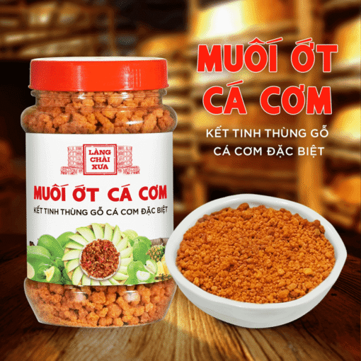 Muối ớt cá cơm Làng Chài Xưa Kết tinh thùng gỗ, cá cơm đặc biệt thơm ngon hũ 180g - Hình ảnh 4