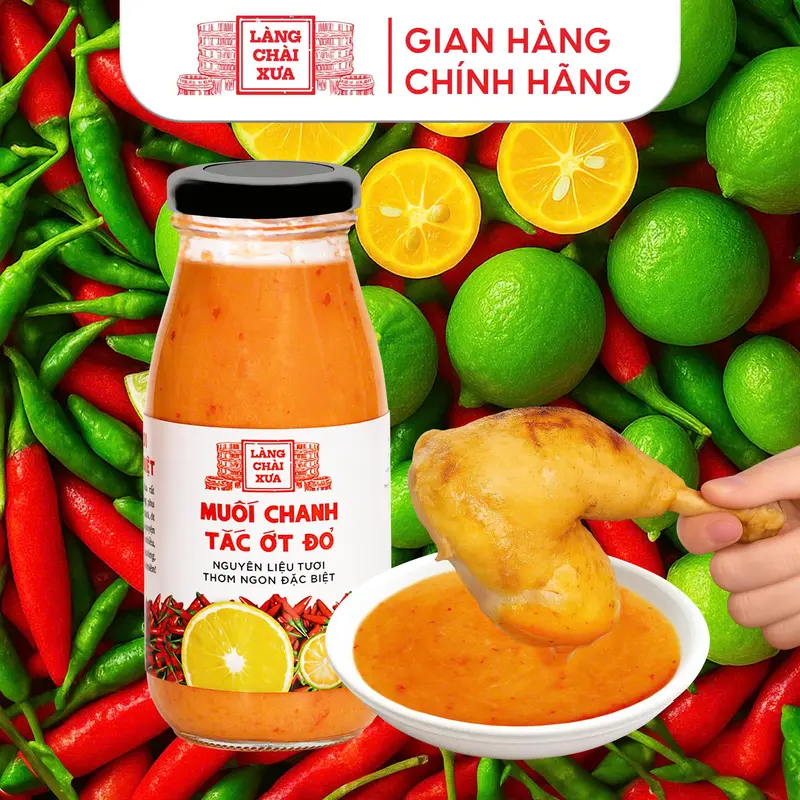 Muối Ớt Đỏ Chanh Tắc Cao Cấp - Làng Chài Xưa