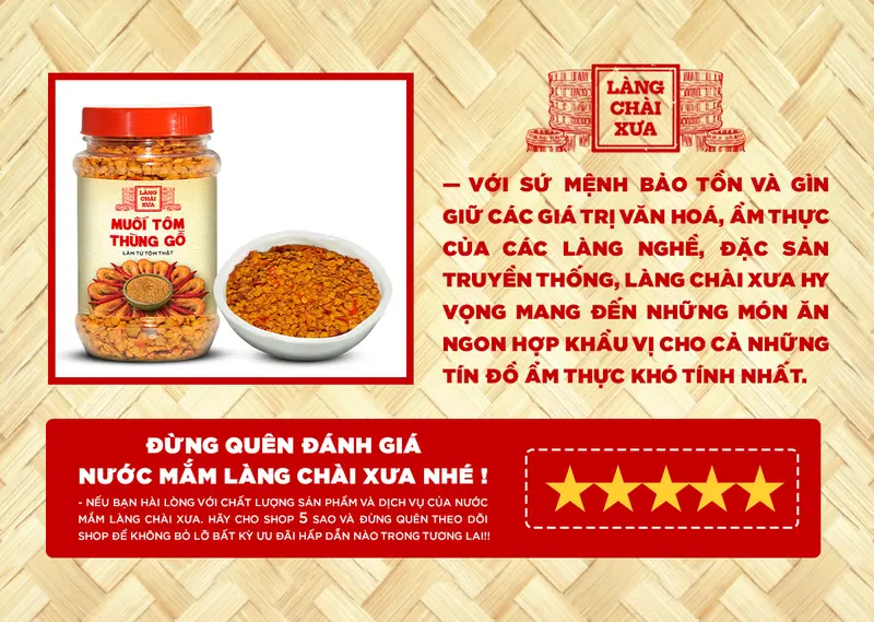 muoi tom thung go lang chai xua hu 130g lam tu tom that mang huong vi dac trung dam da thom ngon 3 1