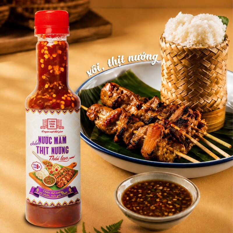 Combo 3 Chai Nước Mắm Chấm Thịt Nướng 8 Vị Làng Chài Xưa 14 Nước mắm chấm thịt nướng ăn cùng vịt, thịt nướng